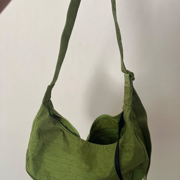 Medium Nylon Crescent Bag in Green Juice - Picture 6 of 7
